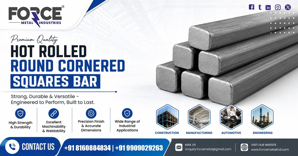 Hot Rolled Round Cornered Squares Bar in Madhya Pradesh